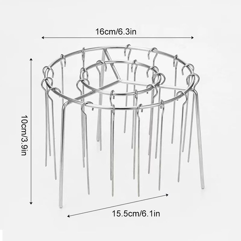 tieedhfu Air Fryer BBQ Skewer Stand Stainless Steel Rack For
