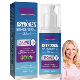 Estro-gen Cream for Hormone Balance,Natural Menopause Rel/ief Balance & Bioidentical Estro-gen Cream for Women,for Internal and External Balance Metabolism,Gift for a Middle-Aged Friend,100ml-Blue Box