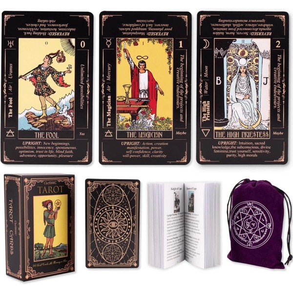 Tarot Cards for Beginners, Classic Tarot Cards with Meanings on