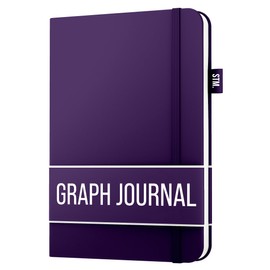 Scribbles That Matter | A5 Graph Journal Notebook | Grid 150 pages, 120gsm thick paper, 2 bookmarks, penloop, elastic band, (V) leather hard cover | Men and women journals for writing | 5.75”x8.25”