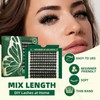 KEYYOU Lash Clusters 120pcs Eyelash Clusters 10-18mix D Curl Cluster