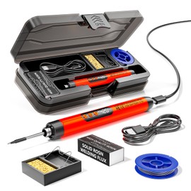 Cordless USB Rechargeable Portable Soldering Iron, 3-speed Temperature Adjustable, Heating Core, Soldering Iron Cord, Rosin, Soldering Iron Stand, Storage Case