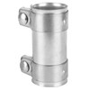 Exhaust Muffler Tube Connector Joiner Dual Clamp Sleeve 2in/51mm Automobile