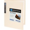 Sooez 30-Pocket Binder with Plastic Sleeves 9x12 (Ivory), Heavy Duty