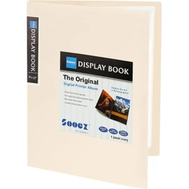 Sooez 30-Pocket Binder with Plastic Sleeves 9x12 (Ivory), Heavy Duty Art Portfolio Folder with Clear Sheet Protectors, Display 60 Pages, Presentation Book for Artwork, Document Organizer Binder