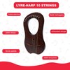 10 Strings Lyre Harp Brown Chain Celtic Design for Kids