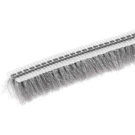 MACHSWON Brush Weather Stripping, 5M / 16.4Ft, Card-Slot Seal Strip Pile Weatherstrip Door Sweep Brush for Door Window Wardrobe (5 x 6mm, Grey)