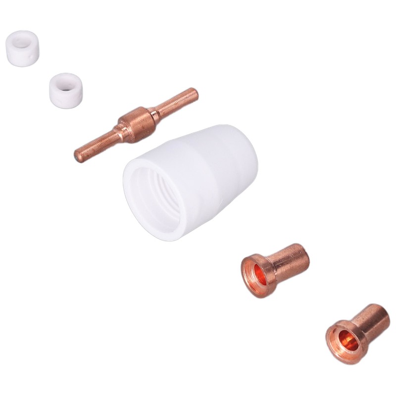 110 Pcs Plasma Torch Accessory Set Porcelain Nozzle Cups Extended