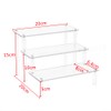 Tingacraft 3-Tier Self-install Acrylic Riser Display Shelf for Cosmetics​ Cupcake