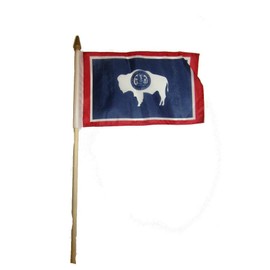"Flags & Signs" 6x9 6"x9" of Wyoming Flag a-1-1581
