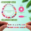 32 Pcs Preppy Bracelets for Women Colorful Clay Bead Surfer