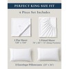 LANE LINEN 100% Organic Cotton Bed Sheets King Size, Fully