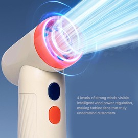 Jet Dry Blower, 100000RPM High Speed Powerful Turbine Fan, 4 Gears Adjustable Bladeless Portable Electric Air Duster, USB Rechargeable 1100mah for Outdoor Camping PC Keyboard Car