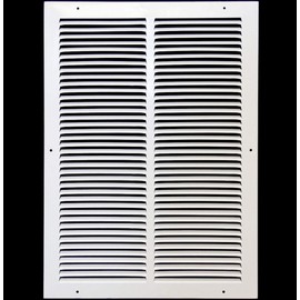 10"w X 36"h Steel Return Air Grilles - Sidewall and Ceiling - HVAC Duct Cover - White [Outer Dimensions: 11.75"w X 37.75"h]
