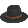 Harrys-Collection Rollable Hat with Wide Brim Brown Fabric Ribbon in