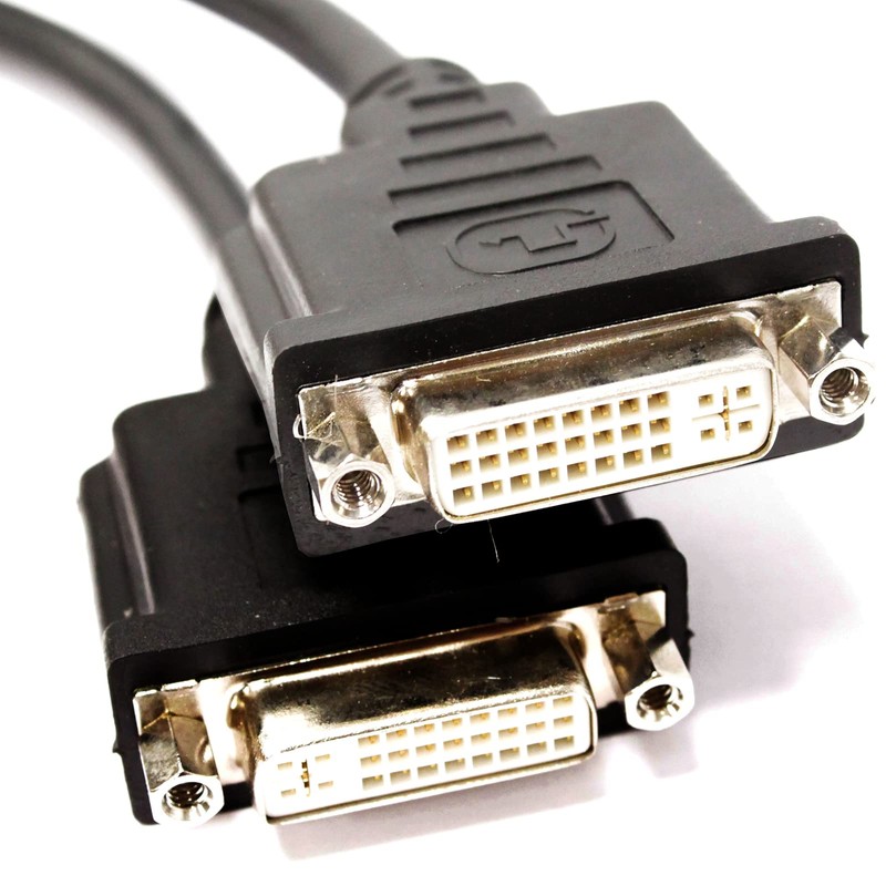 BeMatik - Duplicator Cable DMS59-Male to DVI-I-2X female 15cm
