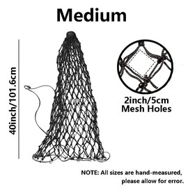 TopHomer Blue Sturdy Horse Hay Net with Small Holes Durable Hay Feeder Mesh Pocket for Barns, Horse Farms, Pastures(Medium)