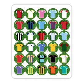 HNTR Create Your Dream Team Football Stickers | 30 Unique Kits | 150 Sticker Pack | 2.5cm Rounds