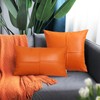 BRAWARM Faux Leather Throw Pillow Covers 18 X 18 Inches,