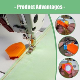 Magnetic Seam Guide for Sewing Machine, Seam Guide for Sewing Machine with Scale, Polygonal Sewing Rulers and Guides for Sewing Machine Accessories (2 Pcs)