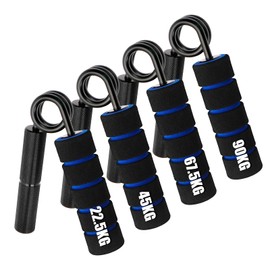 Suprbee Hand Trainer Finger Trainer, Pack of 4 Forearm Trainer for Maximum Grip Power, Grip Strength Trainer Made of Hardened Steel and Aluminium, Finger Grip with Grip Pad