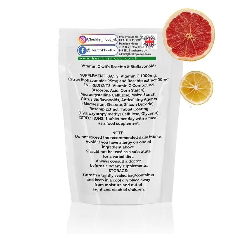 Vitamin C 1000mg with Rosehip & Bioflavonoids 7 Tablets -