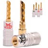 NAUC Hollow Banana Plugs for Speaker Cable – 6 Pieces