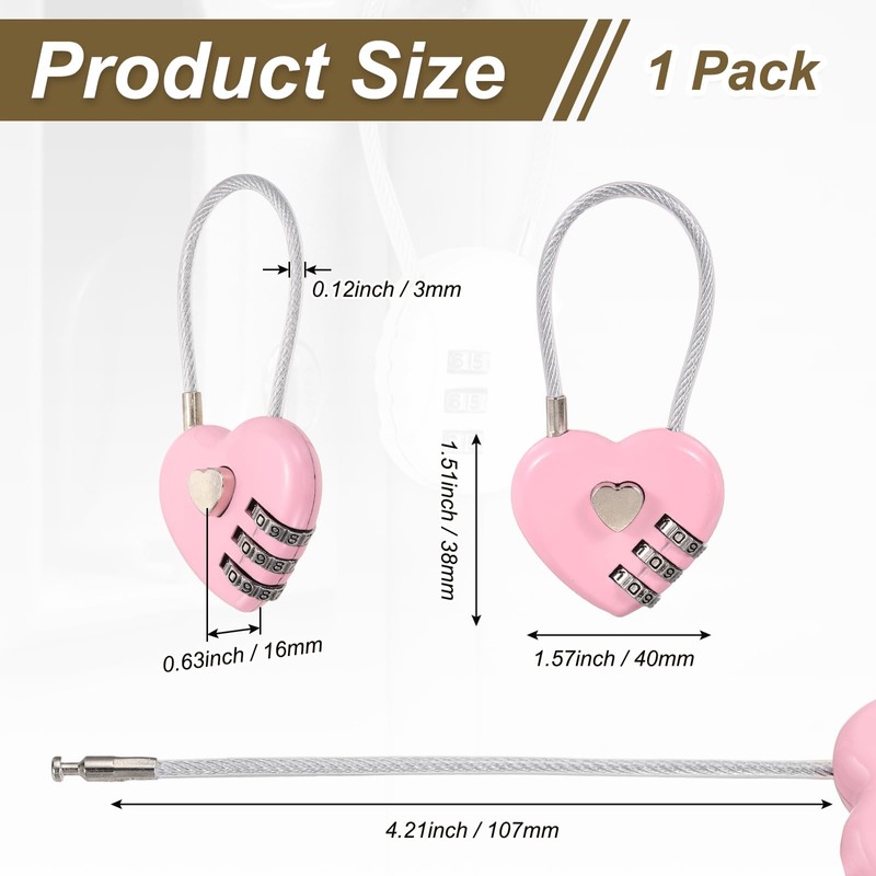M METERXITY 1-Pack Combination Padlock, Zinc Alloy 3 Digit Password