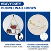 ZIUZI 30 Pcs Cubicle Hooks, Metal Push Pin Hangers, Heavy-Duty