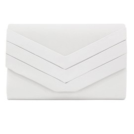 Fioeyr Stylish Faux Suede Envelop Style Bridal Wedding Evening Clutch Party Purse Hand Bag