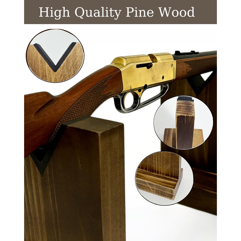 LITAITAI Wood Gun Display Stands Rifle Rack Gun Rack for