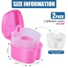KISEER KISEER 2 Pack Colors Denture Bath Case Cup Box