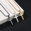 18K-Gold-Plated Cross Necklace for Men, 925 Sterling Silver Mens Cross