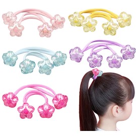 Wenlly 10 pieces candy color hair ties, double headed star elastic ponytail holder, sweet hair scrunchies, hair accessories