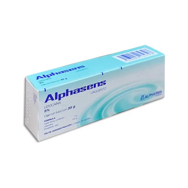 Lidocaína Ungüento 5% Alphasens Caja Con Tubo Con 35 G