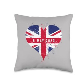 British Pride on Coronation Day 2023 A Cool Union Jack Flag Throw Pillow