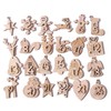 DAHI 2 Sests Advent Calendar Numbers Wooden Number 1-24 Christmas