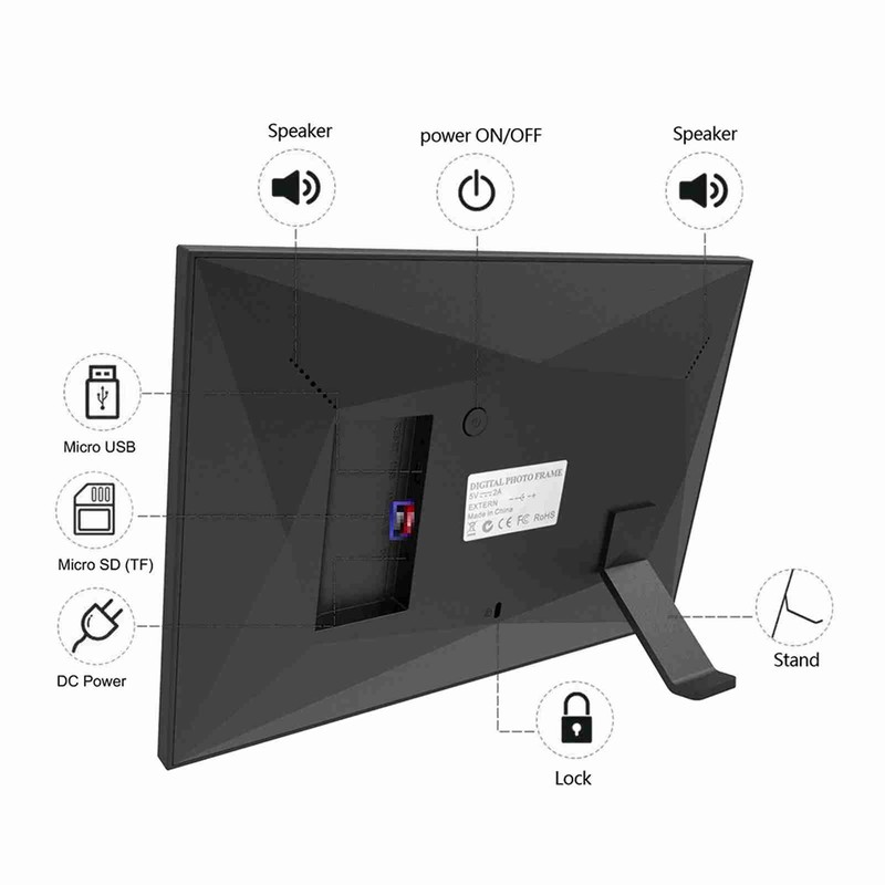 10.1in Digital Photo Album 16:9 1280x800 IPS Touch Screen WIFI