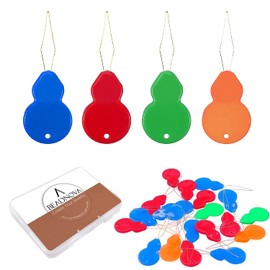 BEADNOVA Needle Threaders 20pcs Plastic Sewing Needle Threader for Sewing Small Eye Embroidery Craft Knitting Quilting (20pcs, Mix Colors)