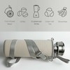 ameiin 32 oz Glass Water Bottles with Stainless Steel Lid