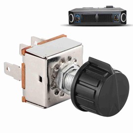 Interruttore ventilatore a tre velocità per aria condizionata, interruttore rotativo ventilatore per aria condizionata, regolazione a 3 marce, con pulsante in plastica