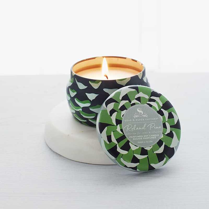Soap And Paper Factory, Candle Tin Roland Pine 3 Ounce