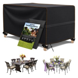 MUPAS Tarpaulin Garden Furniture Waterproof Windproof Seating Set 420D Oxford Fabric Protective Cover Garden Furniture for Garden Table Patio Furniture Seating Set Rectangular 170 x 94 x 74 cm