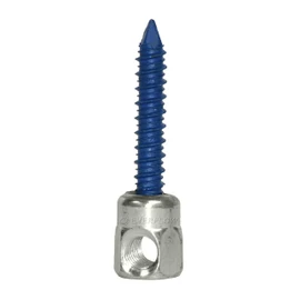 Everflow 8061957-25 3/8" Screw Horizontally Threaded Rod Anchor Designed for Concrete Structure, Steel with Zinc Finish, Blue Delta Seal (25 Pack)