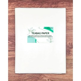 MLNSUNNY 10 Sheets of 11.8''x79'' Artist Teabag Paper - White Wet Strength Tissue for Mixed Media Art, Collage, Cyanotype, Printmaking, and DIY Lanterns