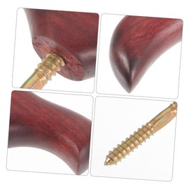 GLEAVI Manual Single Point Rosewood Rattan Hiking Pole Repair Parts Polishing Stick Handmade Cane Head Component Wooden Handle Crutch Trekking Poles Wood Cane Handle Trekking Pole Handle