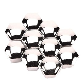 KIMISS 20Pcs Car Wheel Nut Covers, Lug Nut Covers Silver Nylon Plastic Wheel Nut Cap with Removal Tool For 307 308 408 206 207