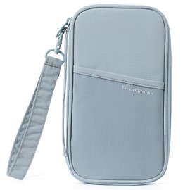 SEPWIK Travel Passport Wallet RFID Family Passport Holder with Hand Strap, Waterproof Travel Document Organizer for Credit Card, Boarding Pass, ID, Money, Flight Tickets Scandihome Series