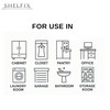 Gray Color Melamine Cabinet Replacement Shelves - 3/4'' Thick -