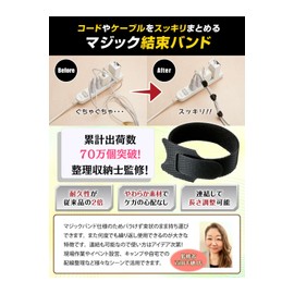 【Organizer-Supervised】 Binding Band with Magic Tape 【2x Durability!】 Cable Band for Bundling Cords [FigNest]